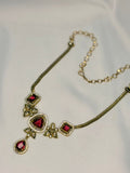 Antique Chain Pendant with matching earrings