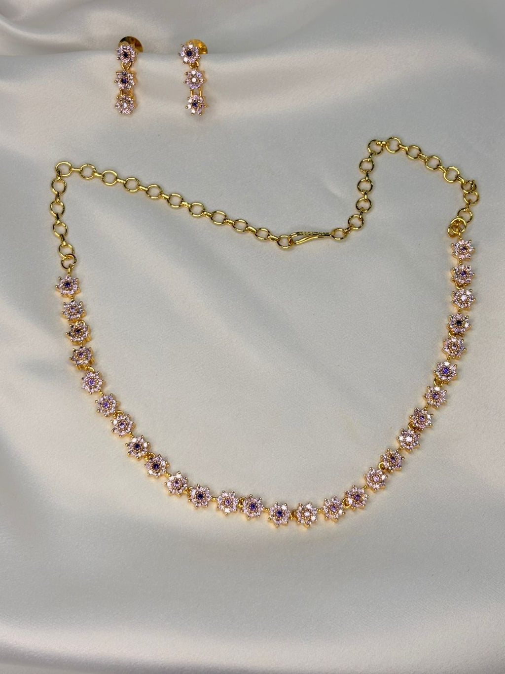 Star Necklace with Matching Earrings